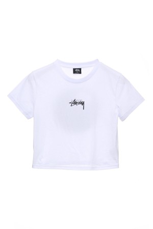 Stüssy 8 Ball Fade Slim Tee Tees White | OSK-560314