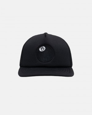 Stüssy 8 Ball Trucker Cap Ball Cap Black | QID-169570