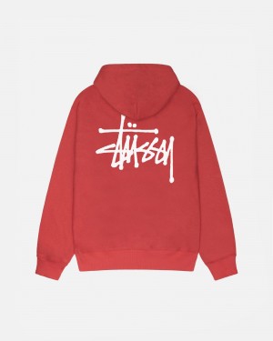 Stüssy Basic Stussy Hoodie Long Sleeve Sweatshirt Pepper | MKI-429578