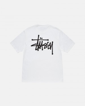 Stüssy Basic Stussy Tee Short Sleeve T-Shirt White | GTK-295810