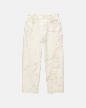 Stüssy Big Ol' Jean Distressed Canvas Pants Khaki | JRM-489056