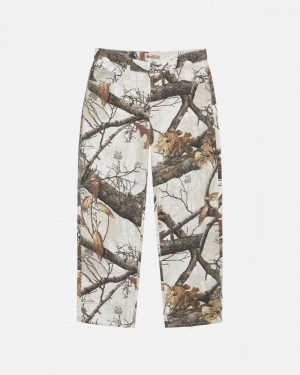 Stüssy Big Ol' Jean Realtree Edge Pants Snow | HZM-417862