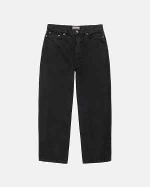 Stüssy Big Ol' Jean Washed Canvas Pants Black | LKT-215864