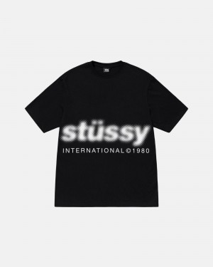 Stüssy Blur Tee Short Sleeve T-Shirt Black | BAL-218409