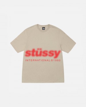 Stüssy Blur Tee Short Sleeve T-Shirt Khaki | QPE-602758