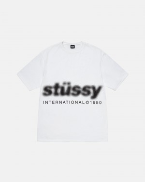 Stüssy Blur Tee Short Sleeve T-Shirt White | QRS-412857