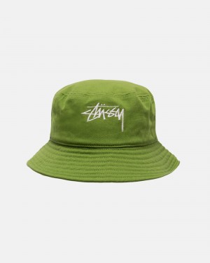 Stüssy Bucket Hat Big Stock Bucket Hat Grass | GLN-061793