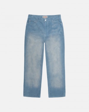 Stüssy Classic Jean Faded Corduroy Pants Denim Blue | ISE-493018