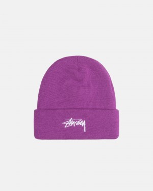 Stüssy Cuff Beanie Stock Beanie Violet | BJK-473098