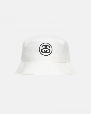 Stüssy Deep Bucket Hat SS Link Bucket Hat White | NVP-596317