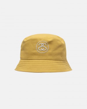 Stüssy Deep Bucket Hat SS Link Bucket Hat Gold | IXG-902516