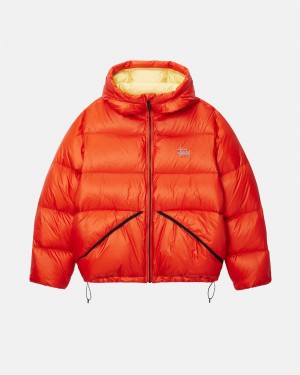 Stüssy Down Parka Micro Ripstop Long Sleeve Outerwear Cayenne | JSR-542618