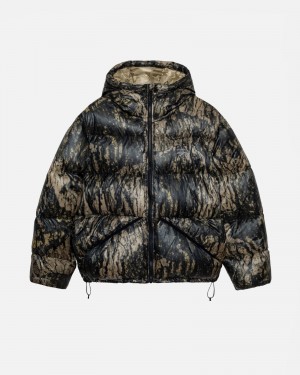 Stüssy Down Parka Micro Ripstop Long Sleeve Outerwear Relic Camo | KAD-153206