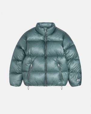 Stüssy Down Puffer Parachute Ripstop Long Sleeve Outerwear Powder Blue | OYJ-925168