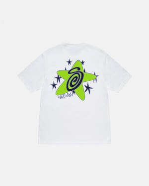 Stüssy Galaxy Tee Short Sleeve T-Shirt White | RLA-506273