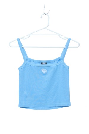 Stüssy Graffiti Rib Singlet Singlets & Tanks Steele Blue | TDF-293465