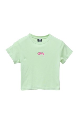 Stüssy Graffiti Rib Tee Tees Washed Green | ZVI-789463