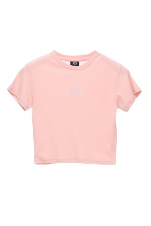 Stüssy Graffiti Rib Tee Tees Washed Pink | ZAX-396810