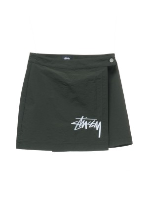 Stüssy Graffiti Wrap Skirt Shorts & Pants Black | IGS-293471