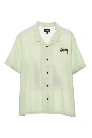 Stüssy How We'Re Living Ss Shirt Shirts Washed Green | TUF-751930