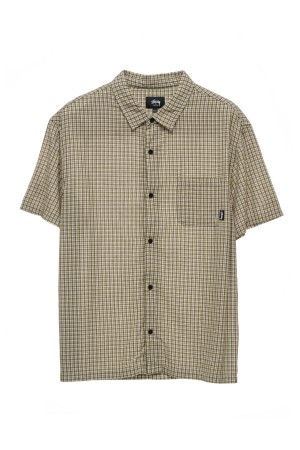 Stüssy Kemp Check Ss Shirt Shirts Green | FQC-912365