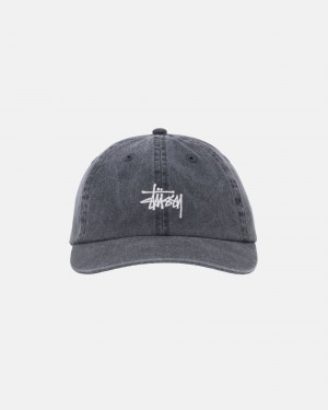 Stüssy Low Pro Basic Washed Strapback Ball Cap Charcoal | FYH-518734