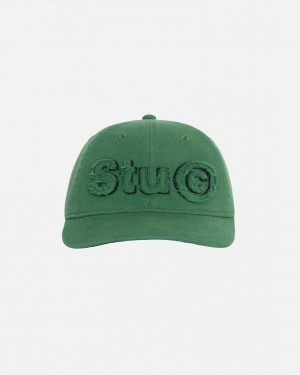 Stüssy Low Pro Copyright Applique Strapback Ball Cap Green | JKB-318246