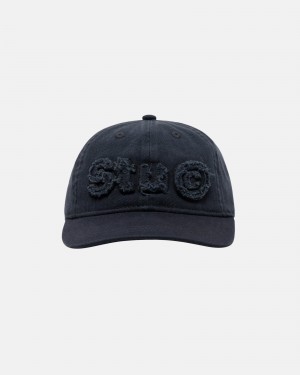 Stüssy Low Pro Copyright Applique Strapback Ball Cap Navy | GUB-743289