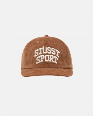 Stüssy Mid-Depth Sport Arch Strapback Ball Cap Hazelnut | ERF-052678