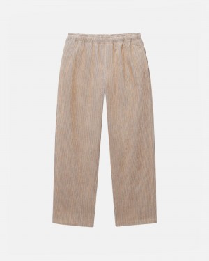 Stüssy Mix Wale Corduroy Beach Pant Pants Sand | GSM-364910