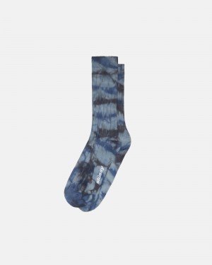 Stüssy Multi Dyed Ribbed Socks Socks Steel Blue | YPI-749635