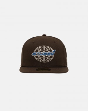 Stüssy New Era 59Fifty Airplane Ball Cap Brown | TDB-793518