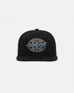 Stüssy New Era 59Fifty Airplane Ball Cap Black | XKU-256083