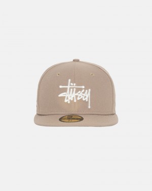 Stüssy New Era 59Fifty Authentic Ball Cap Khaki | BOS-984036