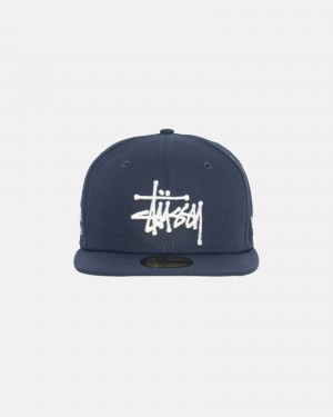 Stüssy New Era 59Fifty Authentic Ball Cap Navy | GYU-821597