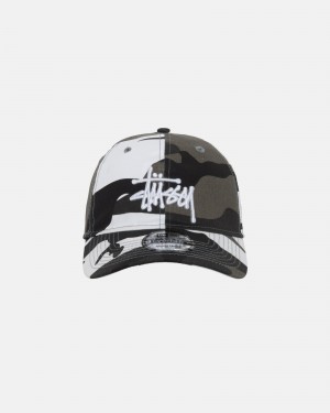 Stüssy New Era 9Twenty Basic Strapback Ball Cap Snow Camo | DCI-643807