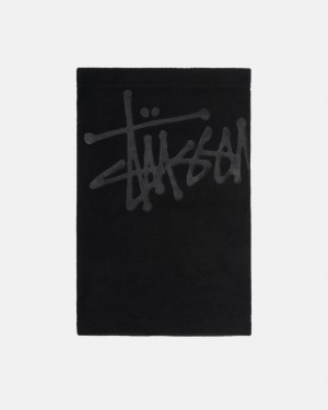 Stüssy Polar Fleece Neck Warmer Scarf Black | GKR-754310