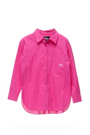 Stüssy Pop Graffiti Os Shirt T-Shirts L/S Berry | ROY-479362