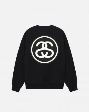 Stüssy SS-Link Crew Long Sleeve Sweatshirt Black | AQX-058143