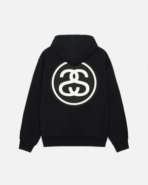 Stüssy SS-Link Hoodie Long Sleeve Sweatshirt Black | NFQ-586102