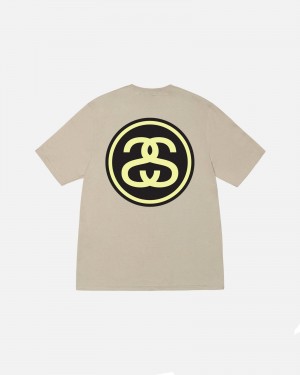 Stüssy SS-Link Tee Short Sleeve T-Shirt Khaki | VDX-591072