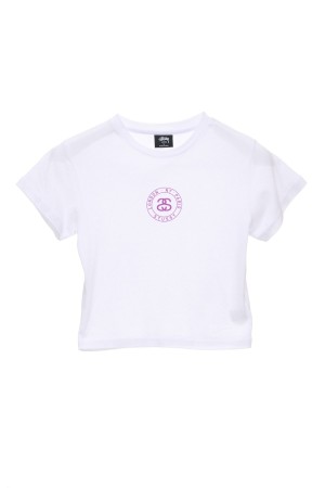 Stüssy Seal Rib Tee Tees White | UZH-609473