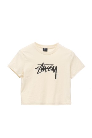 Stüssy Shadow Stock Slim Tee Tees Cream | BME-543071