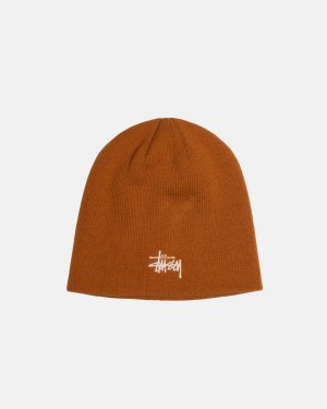 Stüssy Skullcap Basic Beanie Ochre | DCE-823716