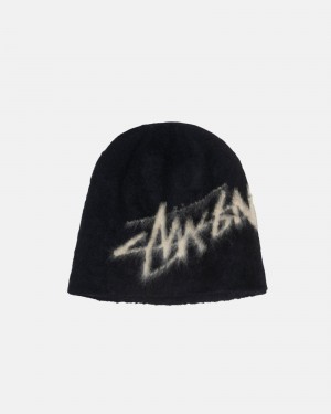 Stüssy Skullcap Brushed Out Stock Beanie Black | GKT-052674