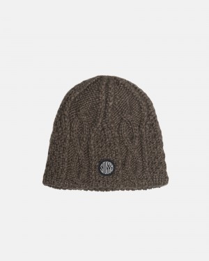 Stüssy Skullcap Cable Knit Beanie Brown | OHF-467920