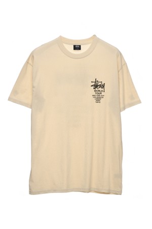 Stüssy Solid World Tour Lcb Ss Tee Tees Natural | VBO-176028