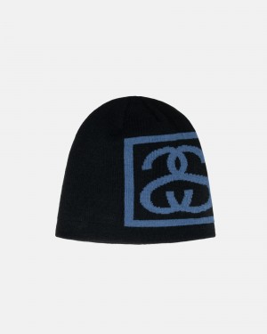 Stüssy Ss Link Skull Cap Beanie Black | CPI-345871