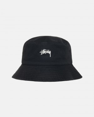 Stüssy Stock Bucket Hat Bucket Hat Black | HZE-257146