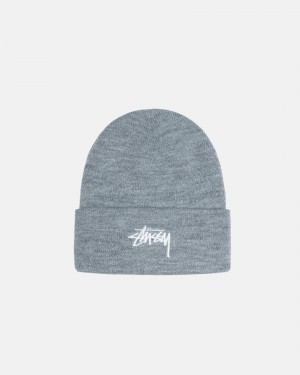 Stüssy Stock Cuff Beanie Beanie Grey Heather | ZIR-230419